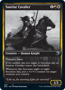 Sunrise Cavalier 244 card from Innistrad: Double Feature