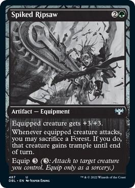 Spiked Ripsaw 487 card from Innistrad: Double Feature