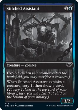 Stitched Assistant 348 card from Innistrad: Double Feature