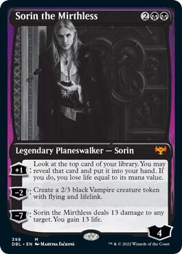 Sorin the Mirthless 398 card from Innistrad: Double Feature