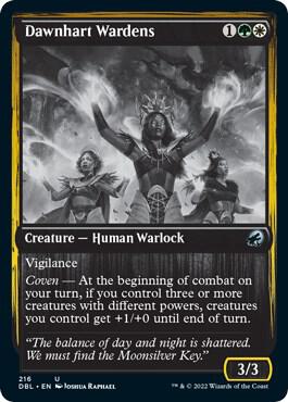 Dawnhart Wardens 216 card from Innistrad: Double Feature