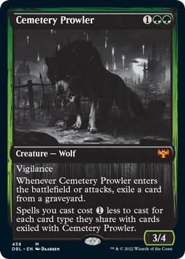 Cemetery Prowler 458 card from Innistrad: Double Feature