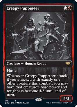 Creepy Puppeteer 418 card from Innistrad: Double Feature