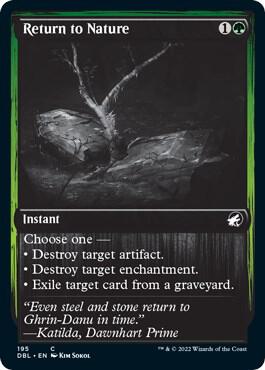 Return to Nature 195 card from Innistrad: Double Feature