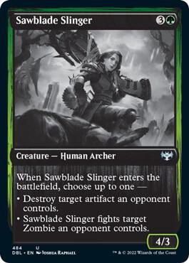 Sawblade Slinger 484 card from Innistrad: Double Feature