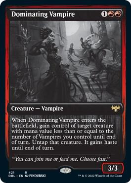 Dominating Vampire 421 card from Innistrad: Double Feature