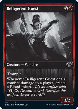 Belligerent Guest 411 card from Innistrad: Double Feature