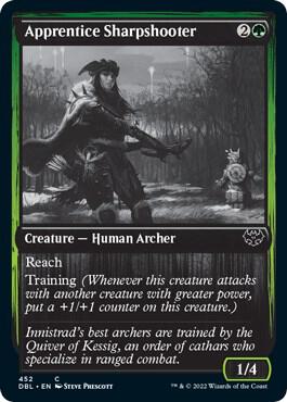 Apprentice Sharpshooter 452 card from Innistrad: Double Feature