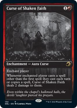 Curse of Shaken Faith 134 card from Innistrad: Double Feature