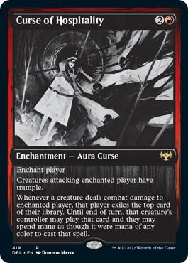 Curse of Hospitality 419 card from Innistrad: Double Feature