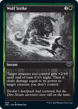 Wolf Strike 495 card from Innistrad: Double Feature