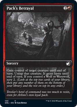 Pack's Betrayal 153 card from Innistrad: Double Feature