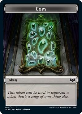 Copy // Human Double-Sided Token 19 // 10 card from Innistrad: Crimson Vow