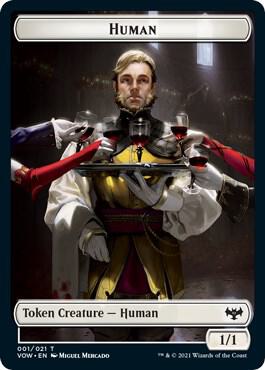 Human (001) // Spirit Double-Sided Token 1 // 2 card from Innistrad: Crimson Vow
