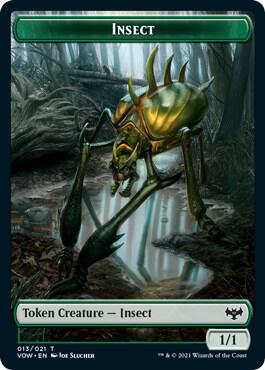 Insect // Dragon Illusion Double-Sided Token 13 // 9 card from Innistrad: Crimson Vow