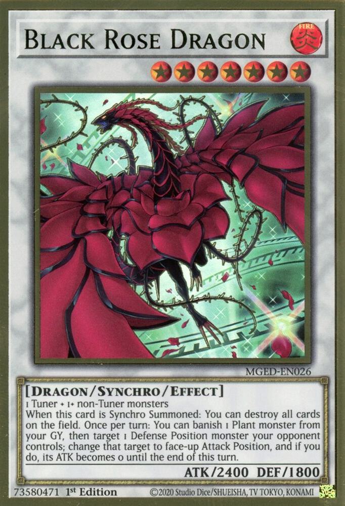 Black Rose Dragon (Alternate Art) MGED-EN026 card from Maximum Gold: El Dorado