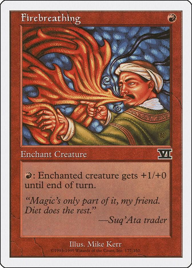 Firebreathing 177 card from Classic Sixth Edition