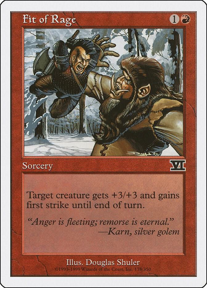 Fit of Rage 178 card from Classic Sixth Edition