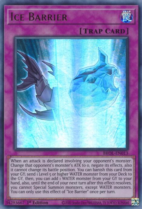 Ice Barrier BROL-EN013 card from Brothers of Legend
