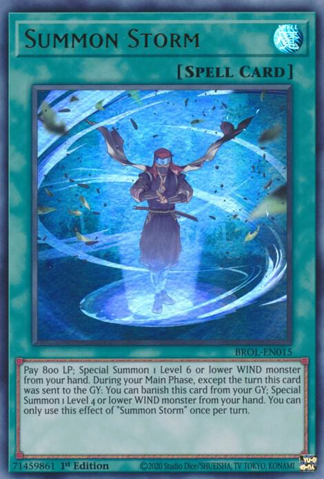 Summon Storm BROL-EN015 card from Brothers of Legend