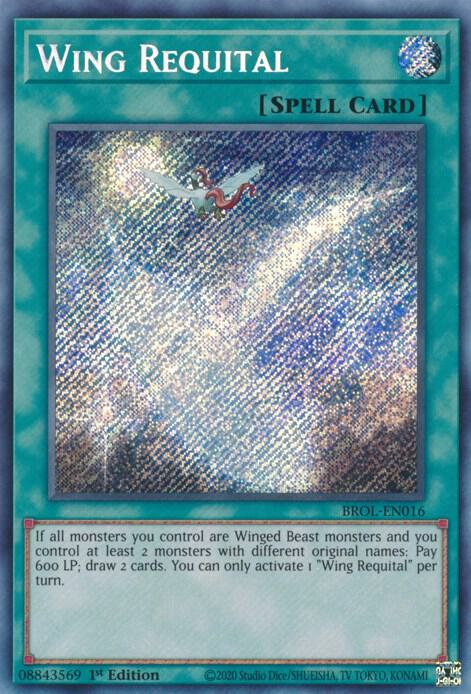Wing Requital BROL-EN016 card from Brothers of Legend