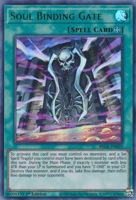 Soul Binding Gate BROL-EN022 card from Brothers of Legend