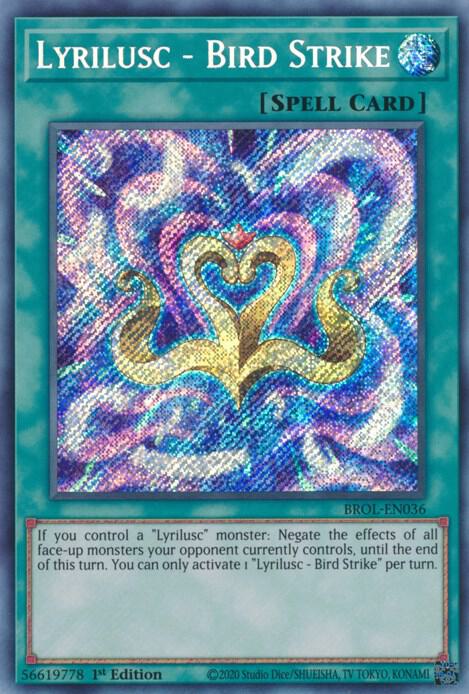 Lyrilusc - Bird Strike BROL-EN036 card from Brothers of Legend