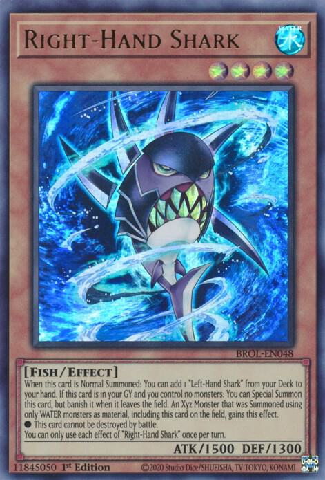 Right-Hand Shark BROL-EN048 card from Brothers of Legend