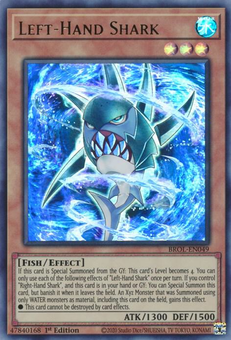 Left-Hand Shark BROL-EN049 card from Brothers of Legend