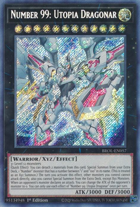 Number 99: Utopia Dragonar BROL-EN057 card from Brothers of Legend