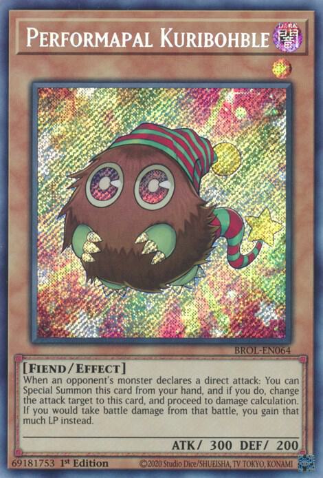 Performapal Kuribohble BROL-EN064 card from Brothers of Legend