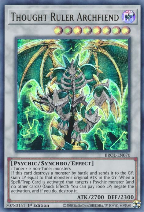 Thought Ruler Archfiend BROL-EN070 card from Brothers of Legend