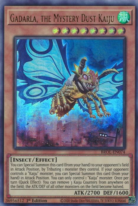 Gadarla, the Mystery Dust Kaiju BROL-EN074 card from Brothers of Legend