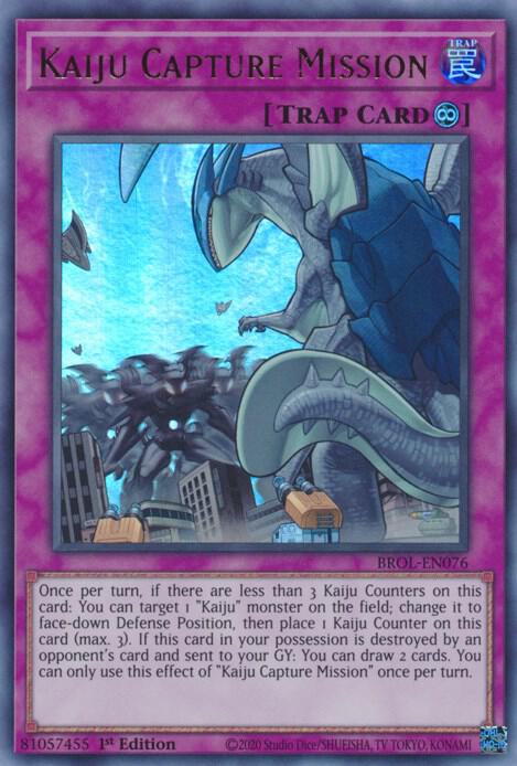 Kaiju Capture Mission BROL-EN076 card from Brothers of Legend