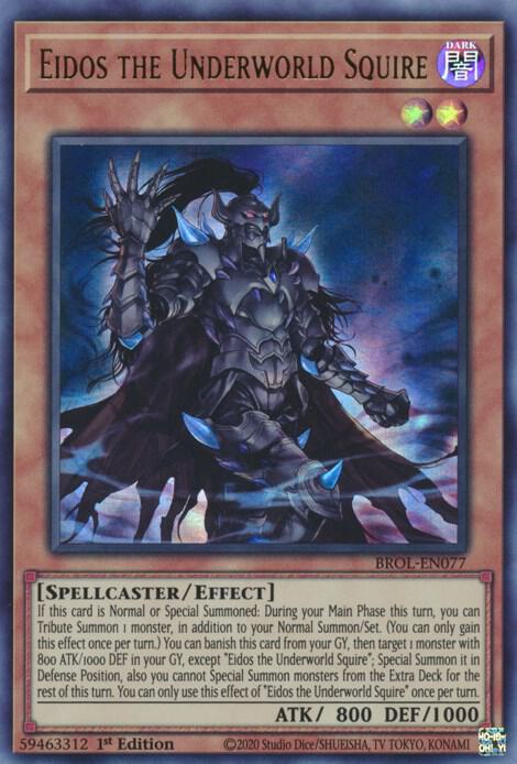 Eidos the Underworld Squire BROL-EN077 card from Brothers of Legend