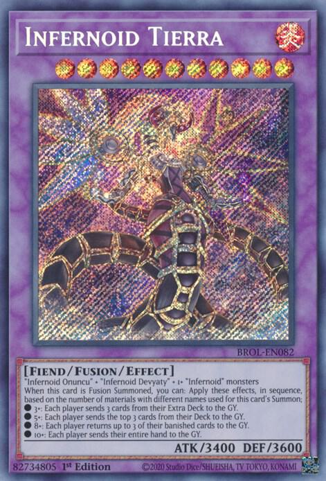 Infernoid Tierra BROL-EN082 card from Brothers of Legend