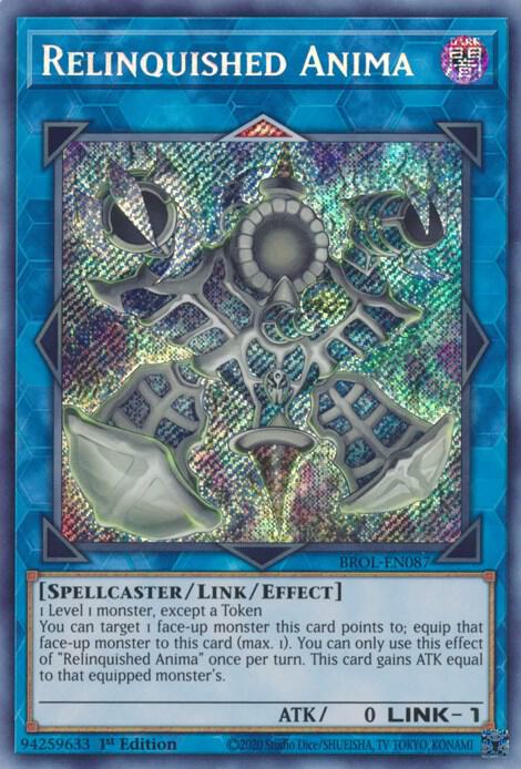 Relinquished Anima BROL-EN087 card from Brothers of Legend