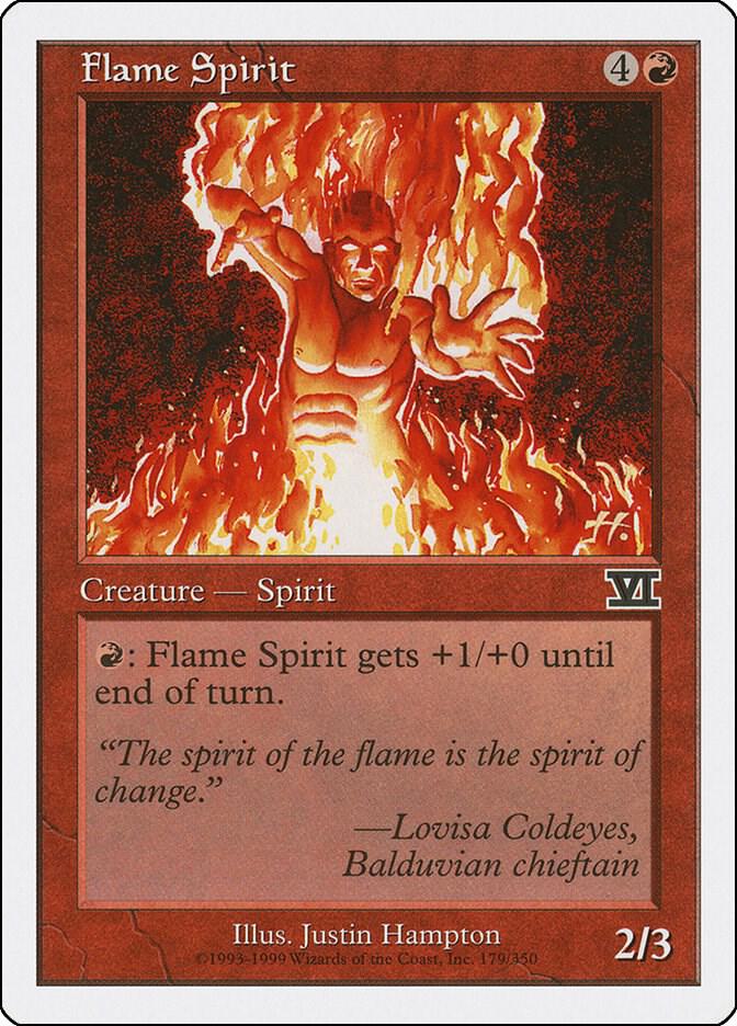 Flame Spirit 179 card from Classic Sixth Edition