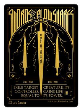Swords to Plowshares (Foil Etched) (Gold) 364 card from Secret Lair Drop Series