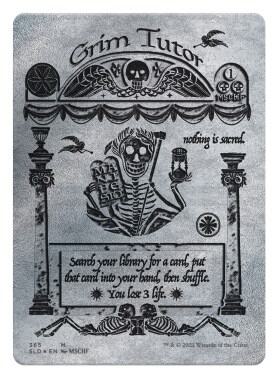 Grim Tutor (Silver Laminate) 365 card from Secret Lair Drop Series