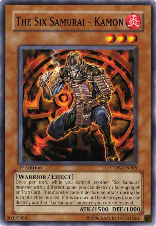 The Six Samurai - Kamon STON-EN008 card from Strike of Neos
