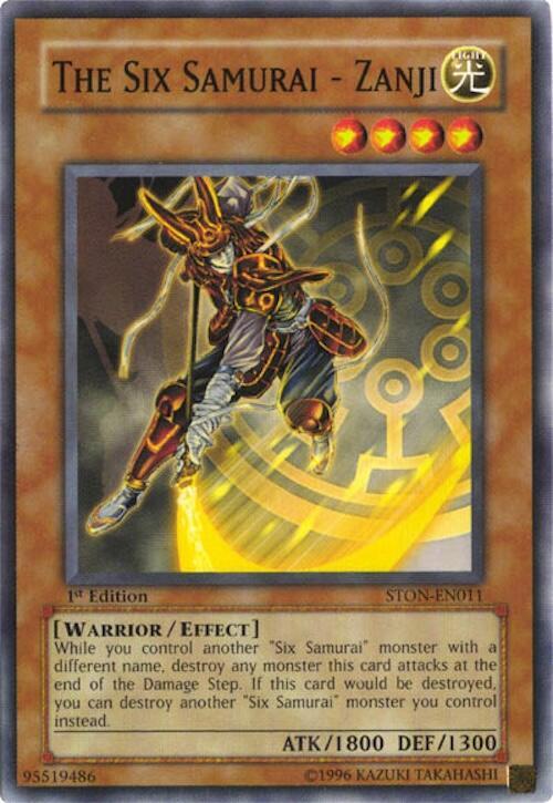 The Six Samurai - Zanji STON-EN011 card from Strike of Neos