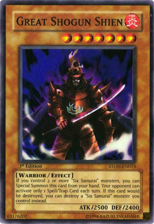 Great Shogun Shien STON-EN013 card from Strike of Neos