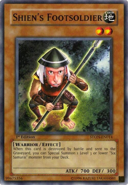 Shien's Footsoldier STON-EN014 card from Strike of Neos