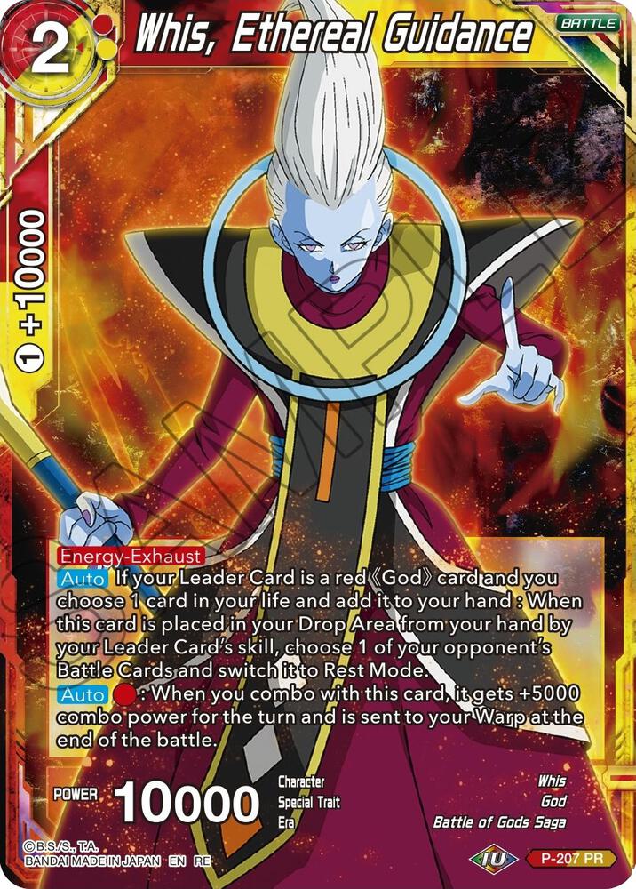 Whis, Ethereal Guidance P-207 card from Mythic Booster