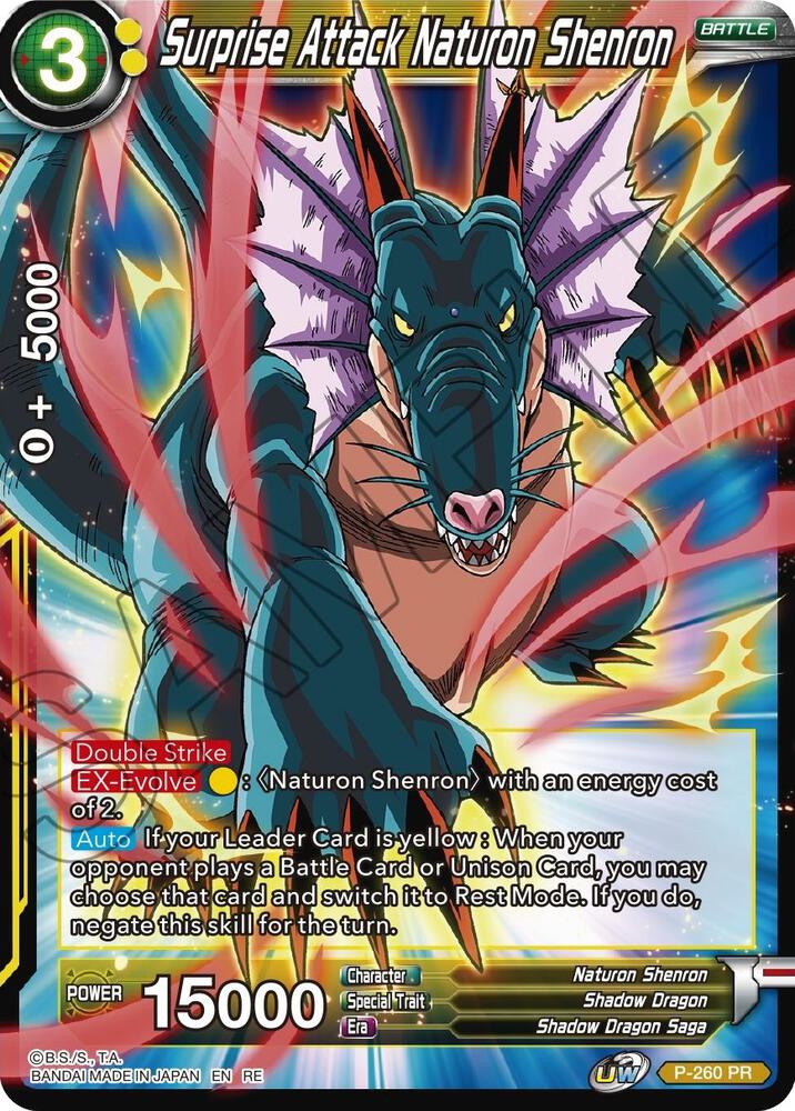 Surprise Attack Naturon Shenron P-260 card from Mythic Booster
