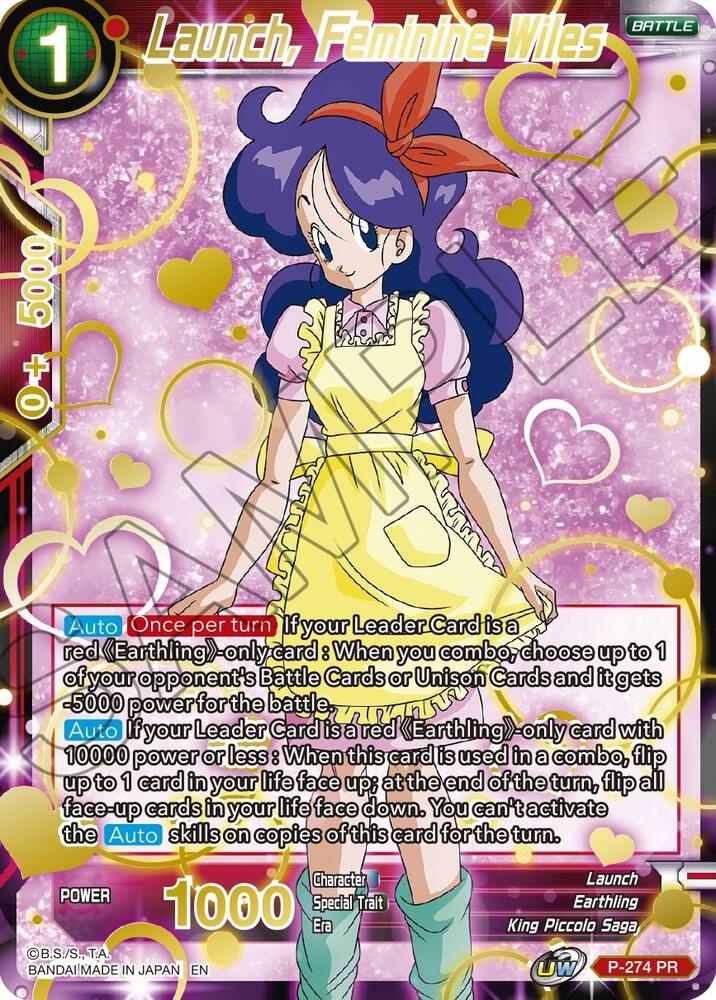 Launch, Feminine Wiles (Gold Stamped) P-274 card from Mythic Booster