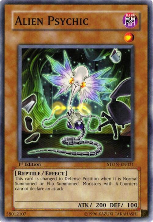 Alien Psychic STON-EN031 card from Strike of Neos