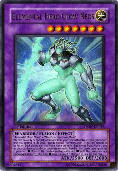 Elemental Hero Glow Neos STON-EN036 card from Strike of Neos