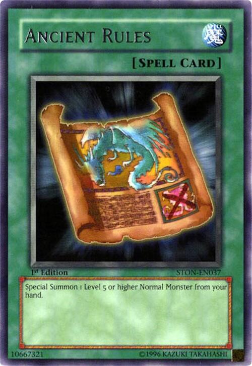 Ancient Rules STON-EN037 card from Strike of Neos
